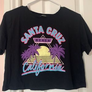 Santa Cruz Beach Cropped T Shirt